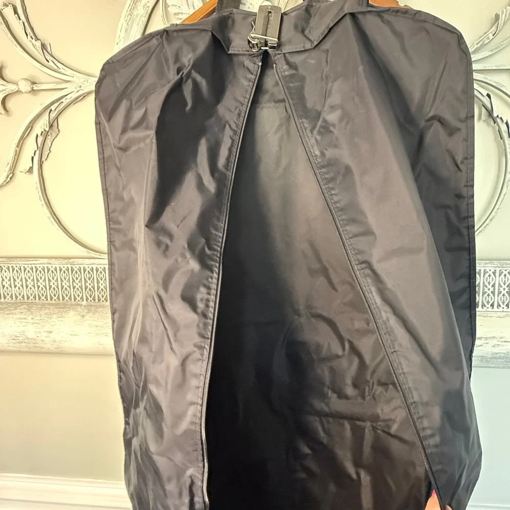 WallyBag Vintage 1990s Garment Bag Black Nylon Folding Suit Travel Carrier Bag